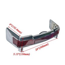 할리데이비슨 커스텀 호환 할리 클래식 울트라 킹 투어 트렁크 팩 1997-2013 사용자 정의 도로 킹에 대 한 빛을 실행하는 LED 테일 브레이크, Chrome RED 5.13