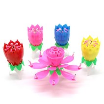 각종행사 분위기 업 멜로디 회전 연꽃초 양초캔들, 레인보우