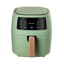 led스팀에어프라이어 대용량 20리터 1350W 6L 전기 디지털 디스플레이 터치 스크린 오일 프리 에어 프라이, 01 light green 220V_02 EU, 01 light green 220V_02 EU