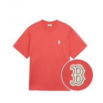 MLB 베이직 스몰로고 반팔 티셔츠 BOS (Coral) (KM147623)