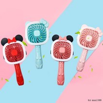 미니 휴대용선풍기 캐 톰과제리 LED핸디선풍기 휴대용, LED제리 핸디선풍기-퍼플