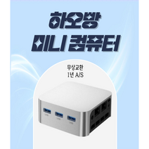 하오빵 스몰컴 미니PC CPU N100 RAM DDR5 8G SSD 256G 사무용 가정용 컴퓨터 본체 피씨, 1024G