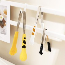 [ 젊은이마켓 ] 귀여운 냥발 디저트집게 주방집게 빵집게 3size, 03)캐치캣 주방집게(대), (블랙)