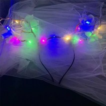 발광 엘크 크리스마스 사슴 뿔 머리띠 발광 머리띠 선녀 사진 소품 머리띠