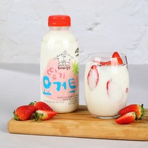 임실치즈두마리목장 수제 딸기 요거트 산양유 첨가, 3병, 450ml