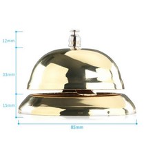 주방 호텔 카운터 1pcs 새로운 책상 리셉션 레스토랑 8.5cm 크리스마스 공예 벨, 황금 8.5xh6cm