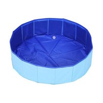 강아지 수영장 풀 Foldable 애완 동물 목욕 수영 욕조 Collapsible Bathing Pool for Dogs Cats Kids, 6.blue - 80X30cm