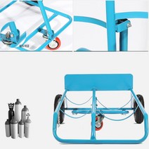 학교 연구실용 접이식바퀴 2구 가스통 핸들카 위험물저장소 산업용핸드카 산소통, 산소카8 발포바퀴