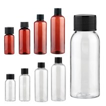 향수 공병 단마개 화장품 소분병 플라스틱 투명 용기, 블랙투명500ml
