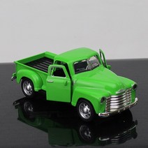 자동차모형 미니지티 모형자동차 클래식 픽업 자동차 합금 다이캐스트 차량, 3.green