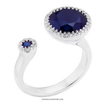 [골드앤실버] 런던 블루 토파즈 반지 실버반지 여성용 기념일 선물 오픈링 2056