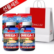 통라이프 [선물세트]통라이프-rTG알티지오메가3골드-1200+비타민D 6개월분-2병, w/선+알티지1200골드2