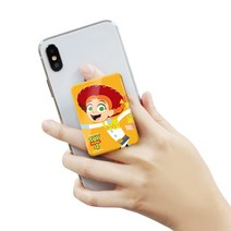 디즈니 토이스토리4 플레이 크리스탈 스마트톡 핑거 그립 팝 톡 소켓 핸드폰 스마트폰 이어폰 케이블 정리 스탠딩 거치대 홀더, 1개, 02_제시