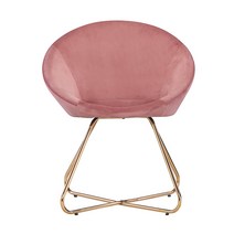 화장의자 벨벳의자 카페의자 소파의자, 핑크