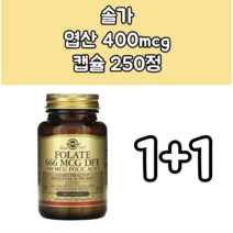 솔가 엽산 400mcg 250정 1+1, 1개