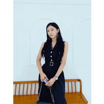 [국내제작 고퀄 나시] 시크 와이드 벨트 점프수트 3Color