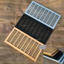 200mm 8 넓은 직사각형 알루미늄 에어 벤트 그릴 커버 루브르 인공 호흡기 가구 신발 옷장 실버 매트 블랙 골든, [02] Matte Black, [03] 200x300mm