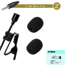 무선핀마이크 공연용무선마이크 펜톤마이크 무지향성 라발리에 라펠 클립 마이크 3.5mm 3 핀 4 XLR 휴대용, 08 Z