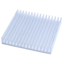 실버 톤 알루미늄 라디에이터 방열판 히트 싱크 90mm X 90mm X 15mm, 하나