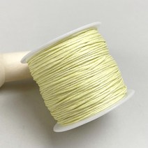 헤세드 롤) 1mm 면끈 왁스끈 비즈 매듭끈 면줄 (약70m), 라이트옐로우