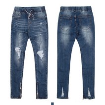 슬림 스판 디스트로이드진