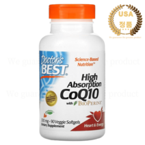 닥터스 베스트 고흡수 CoQ10 BioPerine 함유 300mg 베지 소프트젤 90정 해바라기 레시틴 하루1알, 100mg, 60개