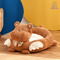 강아지 방석 대형인형 애견 말티즈 푸들 비숑 치와와 닥스훈트 웰시코기 시바견, 브라운 곰