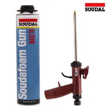 수달 실리콘 수다폼 폴리 우레탄폼 대용량폼 폼스프레이 단열 틈새 메꿈 870ml, 수다폼+폼건, 1개