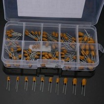 탄탈륨 캐패시터 100PCS 10종 1세트 16V 1uf~100uf 키, 없음