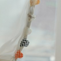 체커보드 집게핀 미니 하트 마블 프랑스핀 반묶음