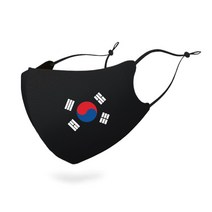 나라사랑마스크 태극기 독도 검정 밴드마스크 6종, 05.태극기, M
