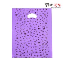 봉투야닷컴 HDPE 30호 (30x39cm) 100장 비닐쇼핑백, 해피펀-퍼플