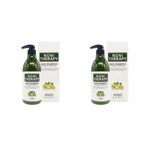 [앙쥬] 노니 헤어 샴푸 (대용량 각 750ml) + 사은품 : 달팽이 폼클렌징 130ml / 노니 추출물 함유로 탈모완화 및 건강한 두피관리 비듬방지 및 간지러움증 개선, 2개