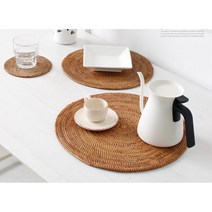 주방인테리어 라탄 다이닝 테이블매트 키친꾸미기, 소