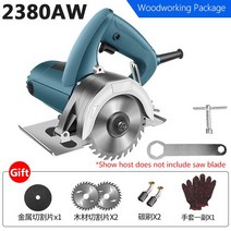타일 기계 화장실 벽 공사장 인테리어 원형 전기톱 220V 고전력 다기능 미니 톱 돌 타일 목재 금속 블, 02 2380AW 2