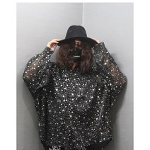 봄 흑발 스타일 리스트 개성 펀칭 스팽글 남성 긴팔 셔츠 패션 청년 남성 루즈 박쥐 소매 셔츠