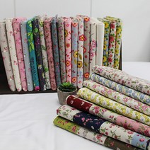베드앤데코 린넨플라워패턴 26종 패브릭원단 [145X90], 색상:스위티그레이, 단품