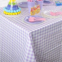 유치원 생일상 밝은 체크무늬 테이블보 글램핑 야유회 어린이집 교실, 그린
