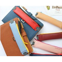 밴드형 펜파우치 가죽 펜 다이어리 노트 수첩 바인더 케이스 필통, 네이비