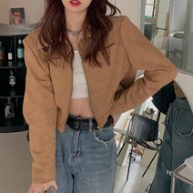 [제이0]스웨이드 카라 집업 점퍼