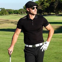 피디오 클래식 피디오 클래식 남성 피디오 스탠드 카라 숏 슬리브 셔츠 블랙