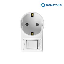 동양 멀티탭 과부하스위치 1구탭 화이트 DYMX-G1S, 1개
