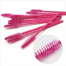 나라뷰티 땅콩 스크류 브러쉬 속눈썹브러쉬 미니눈썹빗 핑크 블랙 핫핑크, 100개
