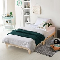 보루네오 모닝듀 소나무 원목 침대 SS (마루형/포켓메모리매트) OT100