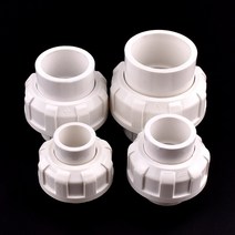 PVC부속 파이프 마개 배관 관개 정원 수경 시스템 용 1pc 20 25 32 40 50mm id 품질 농축 흰색 pvc 유니온 조인트 pvc 커넥터, 1개, 내경 50mm