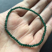 에메랄드 팔찌 원석 3MM 옥 클리어 레드 루비 그린 블루 사파이어 천연석 Pulsera Mujer 독특한 Boho Anklet