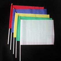 파티로 튼튼한 응원깃발 30x40cm 운동회 깃발 청기백기 깃발춤, 흰색