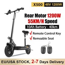 접이식 렌탈 휠 46MPH 최고의 전기 스쿠터 2022 듀얼 모터 2600W Escooter 무거운 라이더 2 바퀴 접이식 킥, 06 48V 1200W 10Ah