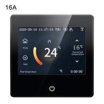 온도센서 스마트홈 iot 섭씨/화씨 LED 터치 스크린 WiFi 스마트 온도 조절기 난방 알렉사 구글 홈, 01 black16A