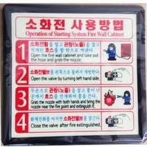 소화전사용법 소화전사용방법 축광 5매_[230126EA]
